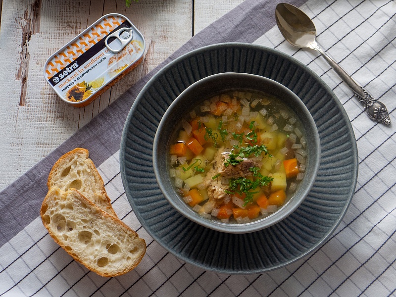 Овощной суп с макрелью Setra