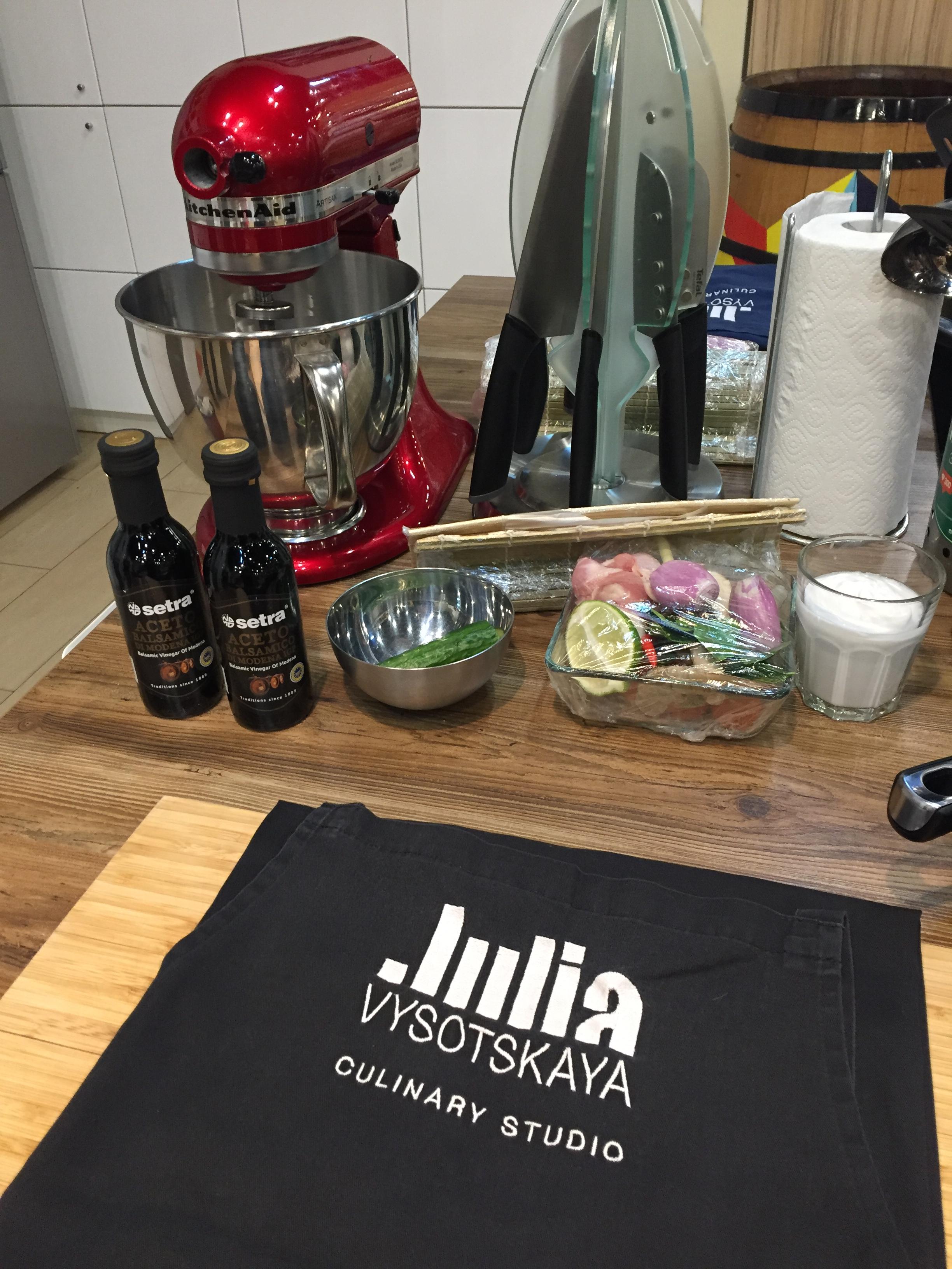 Мастер-классы с уксусами Setra в кулинарных студиях Юлии Высоцкой